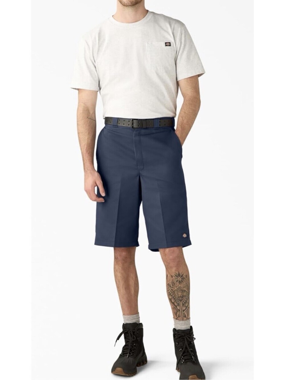 Dickies Men's Blue Work Shorts Twill  Logo
